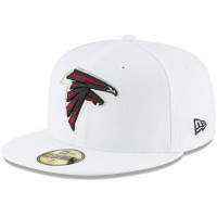 Men's Atlanta Falcons New Era White Omaha 59FIFTY Fitted Hat 3155932